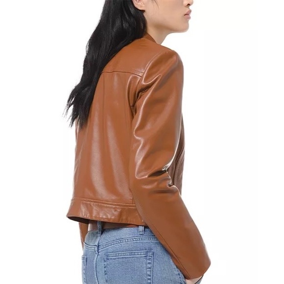 4. NWT Michael Kors Leather Moto Jacket - Picture 2 of 7